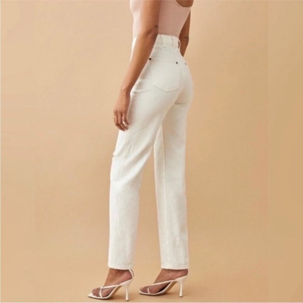 Reformation Cowboy High Rise Straight Jean white 26
